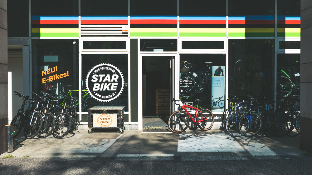 Unser Shop in der Lassallestraße 5, beim Praterstern.
