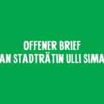 Offener Brief an Stadträtin Ulli Sima